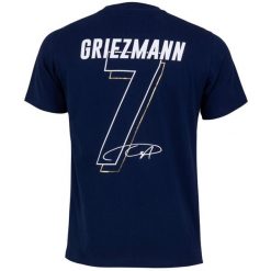 Koszulka męska France Griezman. Niebieskie t-shirty sportowe męskie FFF, m, bez ramiączek, do piłki nożnej. Za 119.99 zł.