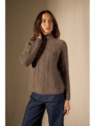 Perfect Cashmere Kaszmirowy sweter "Mairead" w kolorze brązowym rozmiar: S. Brązowe golfy damskie Perfect Cashmere, s, bez wzorów, z kaszmiru, bez ramiączek. Za 412.88 zł.