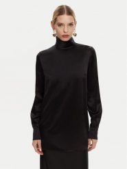 Dolce&Gabbana Bluzka F7AI0T FU1AU N0000 Czarny Regular Fit. Czarne bluzki damskie Dolce&Gabbana, bez wzorów, z jedwabiu, bez ramiączek. Za 6,249.00 zł.