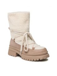 Jenny Fairy Trapery WS5795-16 Beżowy. Brązowe trapery damskie Jenny Fairy, z materiału, bez obcasa. Za 99.99 zł.