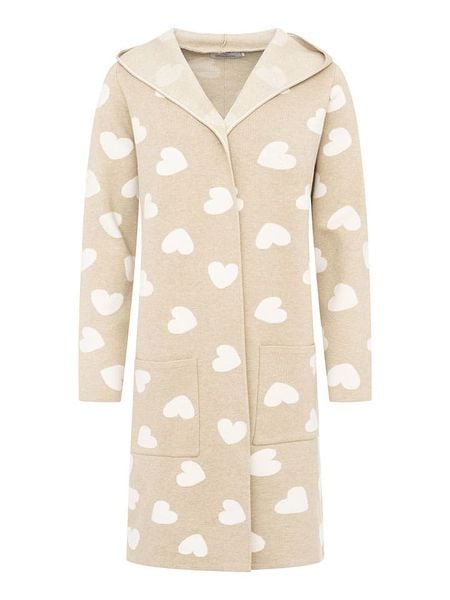 Zwillingsherz Kardigan w kolorze beżowym rozmiar: S/M. Brązowe kardigany damskie Zwillingsherz, m, bez wzorów. Za 165.71 zł.