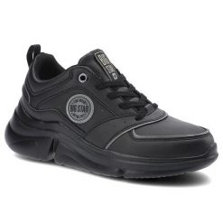 Czarne Sneakersy Big Star Damskie Sportowe Buty. Czarne buty sportowe na co dzień damskie Big Star, z aplikacjami, ze skóry ekologicznej. Za 139.00 zł.