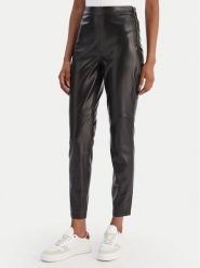 BOSS Spodnie z imitacji skóry C_Taskin 50551469 Czarny Slim Fit. Czarne spodnie materiałowe damskie Boss, bez wzorów, ze skóry. Za 679.99 zł.