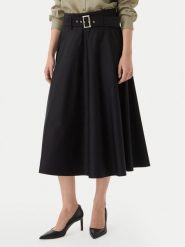 Marella Spódnica trapezowa Tappeto 2613101101 Czarny Regular Fit. Czarne spódniczki damskie Marella, bez wzorów, z bawełny, trapezowe. Za 984.99 zł.