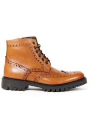 Frank Daniel Skórzane botki w kolorze jasnobrązowym rozmiar: 45. Brązowe buty zimowe męskie Frank Daniel, bez zapięcia. Za 196.70 zł.