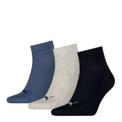Puma Skarpety Quarter Plain 3-Pack 93858914. Niebieskie skarpetki damskie Puma, bez wzorów, z bawełny. Za 46.99 zł.