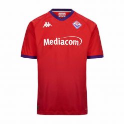 Trzecia koszulka Fiorentina 2024/25. Czerwone t-shirty sportowe męskie Kappa, bez ramiączek, do piłki nożnej. W wyprzedaży za 295.90 zł.