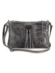 Mia Tomazzi Skórzana torebka w kolorze antracytowym - 23 x 16 x 2 cm rozmiar: onesize. Czarne torebki klasyczne damskie Mia Tomazzi, bez wzorów, z materiału, bez dodatków. Za 130.99 zł.