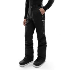 Męskie spodnie na narty i snowboard Sporty zimowe Siroko Core Mürren. Czarne spodnie materiałowe męskie SIROKO, bez wzorów, sportowe. W wyprzedaży za 182.95 zł.