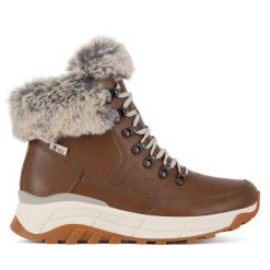 Botki Rieker Revolution Lifestyle. Brązowe botki damskie Rieker Revolution Lifestyle, bez obcasa, na płaskiej podeszwie, bez zapięcia. Za 398.99 zł.