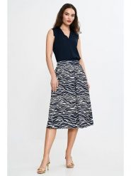 Nife Spódnica w kolorze granatowo-białym rozmiar: 38. Niebieskie spódniczki damskie Nife, bez wzorów, z podwyższonym stanem, midi. Za 126.15 zł.