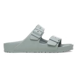 Birkenstock Arizona EVA Pure Sage Klapki damskie. Zielone klapki damskie Birkenstock, bez wzorów, z tworzywa sztucznego, bez obcasa. Za 219.99 zł.