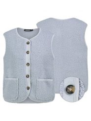 Sublevel Kamizelka pluszowa w kolorze błękitnym rozmiar: S/M. Niebieskie kamizelki damskie Sublevel, m. Za 130.50 zł.