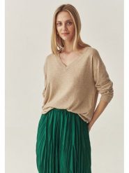 TATUUM Sweter w kolorze jasnobrązowym rozmiar: L. Brązowe swetry klasyczne damskie Tatuum, l, z wełny, bez kołnierzyka. Za 108.74 zł.