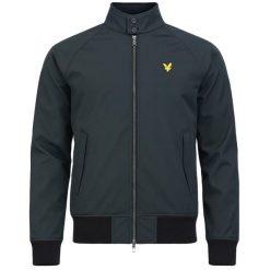 Kurtka Lyle & Scott Softshell Harrington. Czarne kurtki męskie LYLE AND SCOTT, xl, bez wzorów, z bawełny, bez kaptura. Za 578.00 zł.
