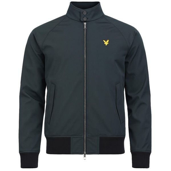Kurtka Lyle & Scott Softshell Harrington. Czarne kurtki męskie LYLE AND SCOTT, xl, bez wzorów, z bawełny, bez kaptura. Za 578.00 zł.