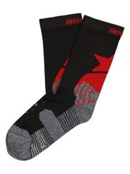 Zimtstern Skarpety sportowe "Techsockz MTB Performance" w kolorze czarno-szaro-czerwonym rozmiar: 40-43. Czarne skarpetki męskie Zimtstern, bez wzorów, z materiału. Za 43.88 zł.