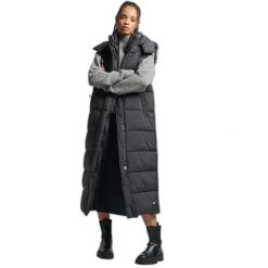 Damska kurtka z kapturem z długim rękawem Superdry Ripstop. Czarne kurtki damskie Superdry., na zimę, m, bez wzorów, z materiału, z kapturem. Za 723.05 zł.
