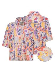 Eight2Nine Koszula w kolorze fioletowo-pomarańczowym rozmiar: L. Różowe koszule damskie Eight2Nine, l, bez wzorów, bez kołnierzyka, bez ramiączek. Za 86.99 zł.