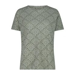 Koszulka z jerseyu woskowanego z nadrukiem damska CMP. Zielone t-shirty damskie CMP, uniwersalny, bez wzorów, z bawełny, bez kołnierzyka. Za 150.00 zł.