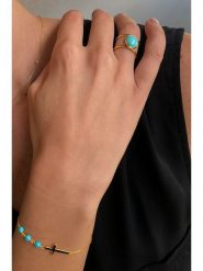 Les Favorites Pozłacany pierścionek z kamieniem ozdobnym rozmiar: 56. Żółte pierścionki damskie Les Favorites, pozłacane. Za 117.99 zł.