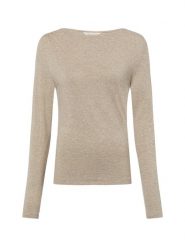 Msch Copenhagen koszulka z długim rękawem z wełną - MSCHMelisse Kobiety Sztuczne włókno beżowy, XS/S. Brązowe t-shirty damskie MSCH Copenhagen, s, bez wzorów, z wełny, bez kołnierzyka. Za 139.95 zł.