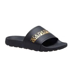 Klapki damskie Napapijri Park. Czarne klapki damskie Napapijri, bez wzorów, bez obcasa. Za 95.99 zł.
