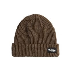 Czapka z mankietem dla Mężczyzn TOFINO Brązowy. Brązowe czapki męskie Quiksilver, z aplikacjami, z materiału, sportowe. Za 159.00 zł.