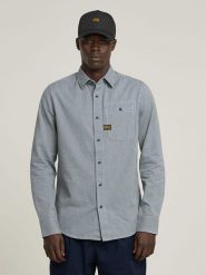 G-Star Koszula - Slim fit - w kolorze niebieskim rozmiar: S. Niebieskie koszule męskie G-Star, s, bez wzorów, z bawełny, bez kołnierzyka, bez ramiączek. Za 227.31 zł.