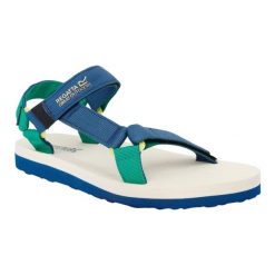 Sandały Damskie Vendeavour. Niebieskie sandały damskie Regatta, bez wzorów, z materiału, bez obcasa. Za 63.99 zł.