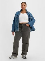 Levi´s Dżinsy "Plus 501®" - Comfort fit - w kolorze antracytowym rozmiar: W36/L32. Czarne jeansy damskie z podwyższonym stanem. Za 131.74 zł.