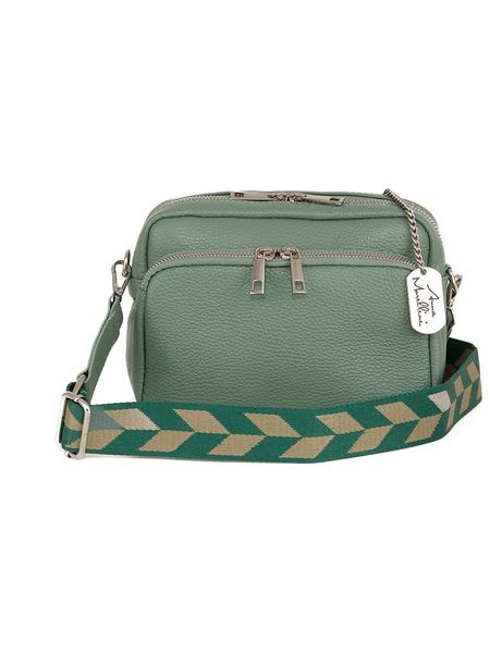 Anna Morellini Skórzana torebka "Erminia" w kolorze zielonym - 22 x 17 x 9 cm rozmiar: onesize. Zielone torebki klasyczne damskie Anna Morellini, bez wzorów, z materiału, bez dodatków. Za 260.99 zł.