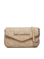 KARL LAGERFELD Torebka A1W32045 Beżowy. Brązowe torebki klasyczne damskie Karl Lagerfeld, bez wzorów, ze skóry, wizytowe, bez kołnierzyka, bez ramiączek. Za 469.99 zł.