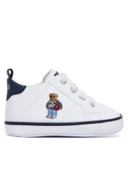 Polo Ralph Lauren Sneakersy RL06180101 Biały. Białe buty sportowe chłopięce Polo Ralph Lauren, bez wzorów, ze skóry, bez zapięcia. Za 369.99 zł.
