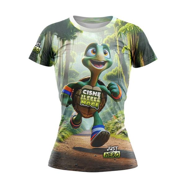 Koszulka do biegania damska Ba Żółwik Cisnę krótki rękaw. Bluzki sportowe damskie JUST HERO, xl, z dzianiny, bez kołnierzyka, bez ramiączek. Za 119.00 zł.