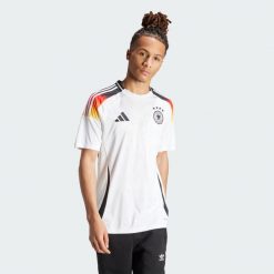 Koszulka Germany 24 Home. Białe t-shirty sportowe męskie Adidas, l, z materiału, bez ramiączek, do piłki nożnej. Za 449.00 zł.