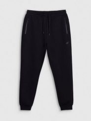 4F Spodnie dresowe joggery męskie - czarne L. Czarne spodnie dresowe męskie 4f, bez wzorów, z dresówki. Za 189.99 zł.