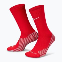 Skarpety piłkarskie Nike Strike Soccer Crew. Czerwone skarpetki damskie Nike, bez wzorów. Za 45.00 zł.