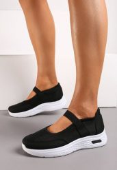 Czarne Wsuwane Tenisówki z Siateczką i Elastyczną Gumką Volema. Czarne trampki i tenisówki damskie Born2be, bez wzorów. Za 74.99 zł.