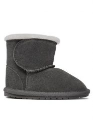 EMU Australia Śniegowce Toddle B10737 Szary. Szare kozaki dziewczęce Emu Australia, bez wzorów, ze skóry, bez obcasa. Za 259.99 zł.