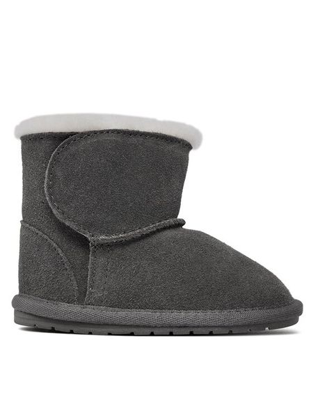 EMU Australia Śniegowce Toddle B10737 Szary. Szare kozaki dziewczęce Emu Australia, bez wzorów, ze skóry, bez obcasa. Za 169.99 zł.