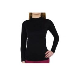 T-shirt Damski Bezszwowy Z Długim Rękawem. Czarne bielizna termoaktywna damska Gym Hero, bez wzorów. Za 205.99 zł.