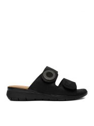 Go Soft Klapki CEO-WI16-INES-08 Czarny. Czarne klapki damskie GO SOFT, bez wzorów, ze skóry, bez obcasa. Za 169.99 zł.