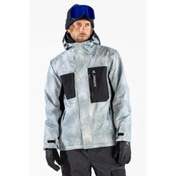 Kurtka Męska Snowboardowa SURFANIC STX 10.000 Avalanche Szara. Szare kurtki męskie Surfanic, m, bez wzorów, bez kaptura, narciarskie. Za 999.99 zł.