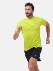 Odlo Koszulka "Essential" w kolorze żółtym do biegania rozmiar: S. Żółte t-shirty sportowe męskie Odlo, s, z materiału, bez ramiączek, do biegania. Za 118.56 zł.