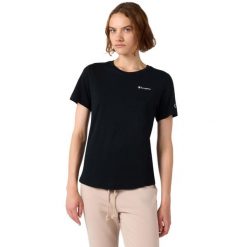Koszulka damska CHAMPION Short Sleeve T-shirt. Czarne t-shirty damskie CHAMPION, l, bez wzorów, z materiału, bez kołnierzyka. Za 85.99 zł.