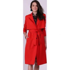 Płaszcz w kolorze czerwonym. Czerwone płaszcze damskie Jesienny butik, xs, bez wzorów. W wyprzedaży za 189.95 zł.