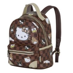 Plecak szkolny HELLO KITTY Poliester. Brązowe plecaki damskie hello kitty, bez wzorów, z poliesteru. Za 175.60 zł.