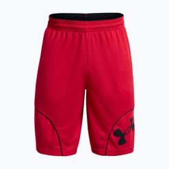 Spodenki koszykarskie męskie Under Armour Perimeter 11''. Czerwone szorty męskie Under Armour, bez kołnierzyka. Za 139.99 zł.