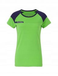 Dziecięca koszulka tenisowa Tecnifibre F1 Stretch T-shirt. Zielone koszulki dziewczęce TECNIFIBRE, bez wzorów, z bawełny, bez ramiączek. Za 59.99 zł.